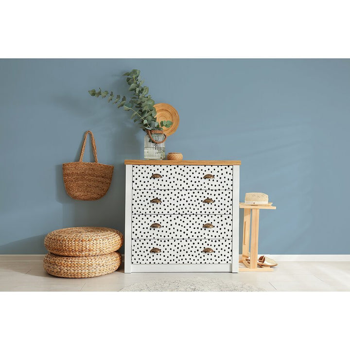 Black Painted Dots Peel and Stick Decorative Paper-Bulletin Board Paper - Fadeless-Tools 4 Teaching-Classroom Decor and More