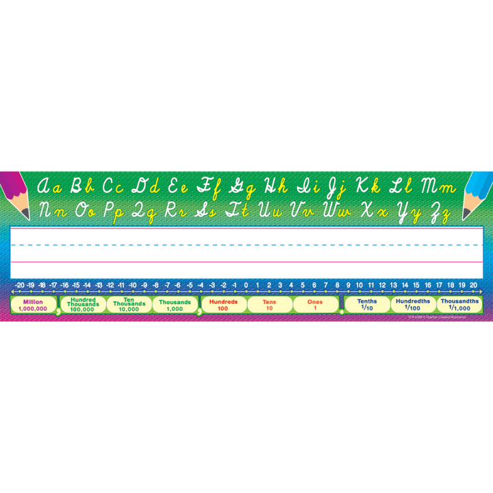 Cursive Writing Flat Name Plates-Nameplates & Name Tags-Tools 4 Teaching-Classroom Decor and More