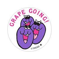Grape Going!, Grape Jelly scent Retro Scratch 'n Sniff Stinky Stickers®-Stickers-Tools 4 Teaching-Classroom Decor and More