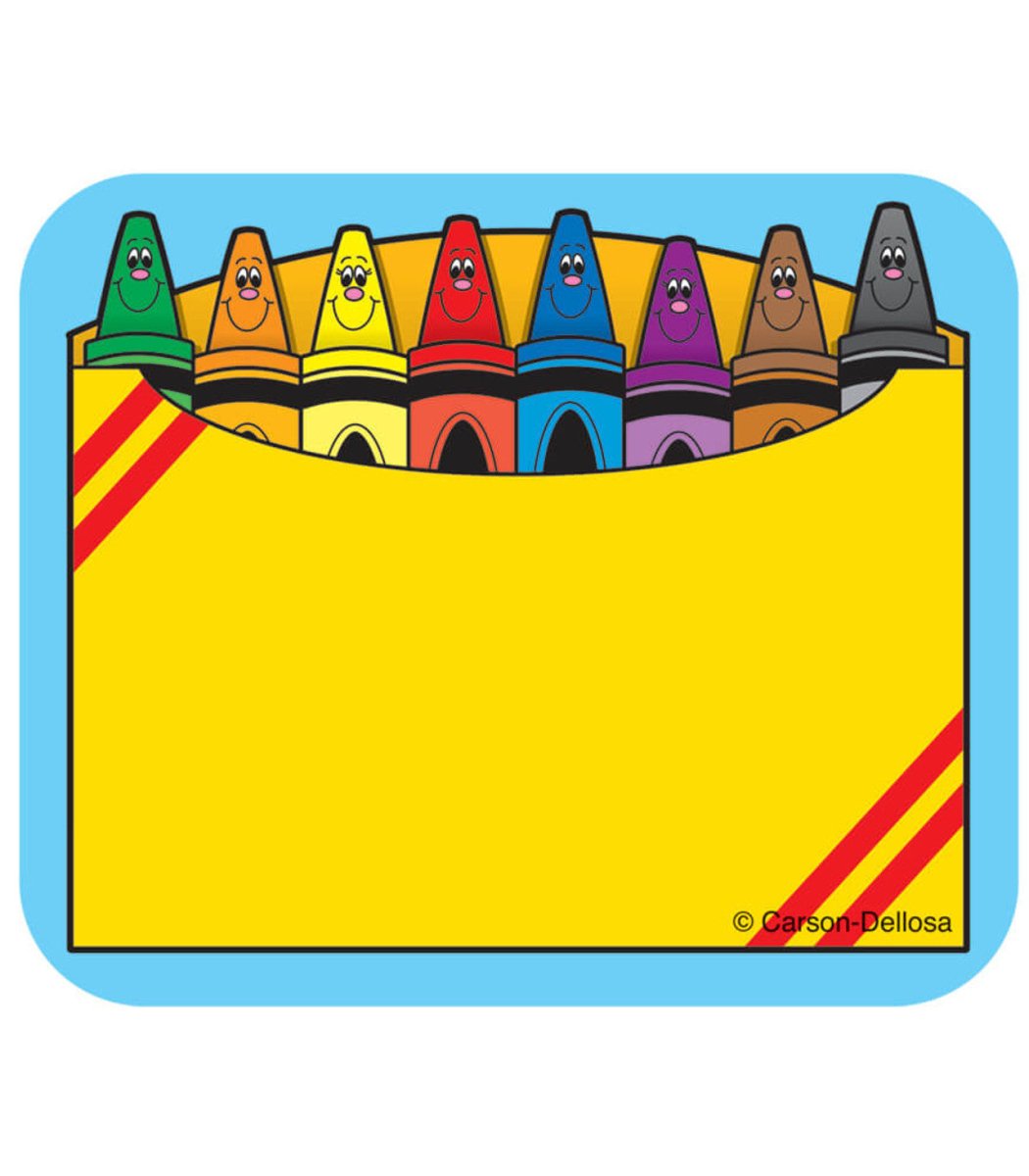 Crayon Box Name Tags-Nameplates & Name Tags-Tools 4 Teaching-Classroom Decor and More