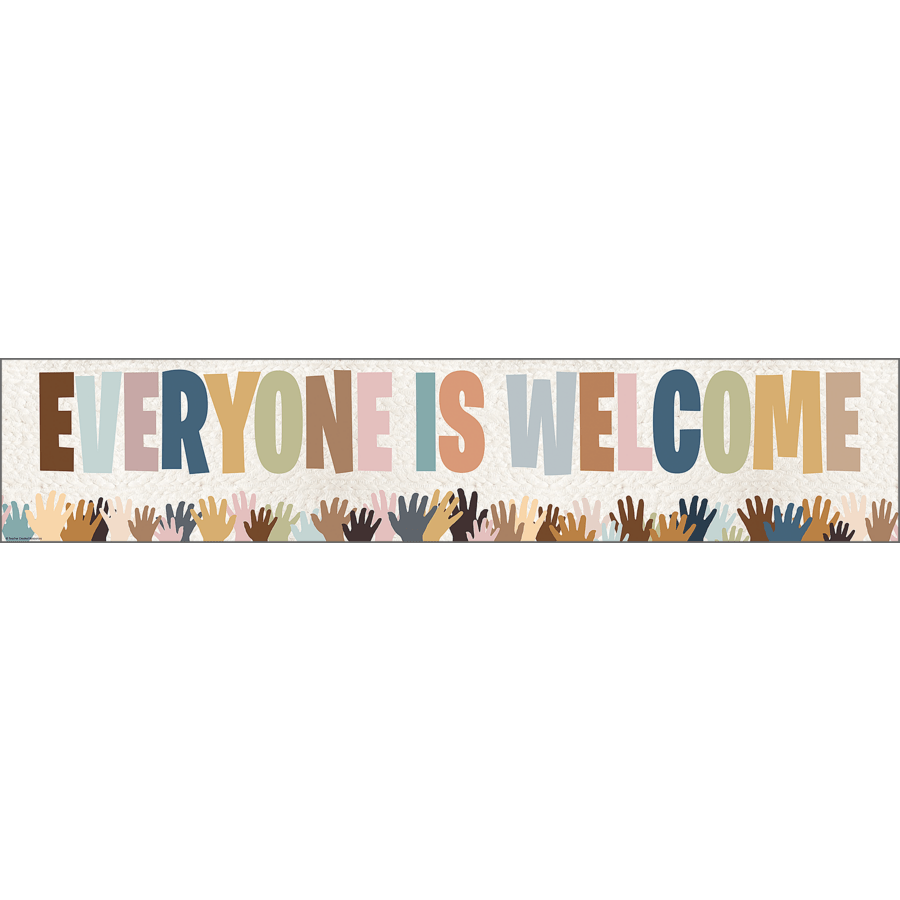 Everyone is Welcome Helping Hands Banner-Banner-Tools 4 Teaching-Classroom Decor and More