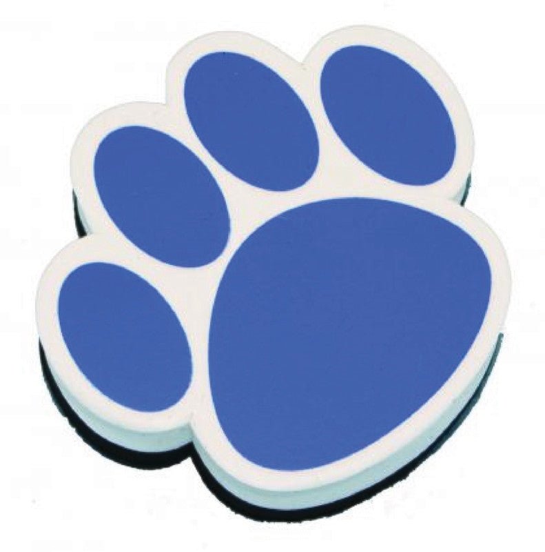 Magnetic Whiteboard Eraser Blue Paw-Magnetic-Tools 4 Teaching-Classroom Decor and More