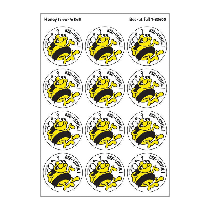 Bee-utiful!, Honey scent Retro Scratch 'n Sniff Stinky Stickers®-Stickers-Tools 4 Teaching-Classroom Decor and More