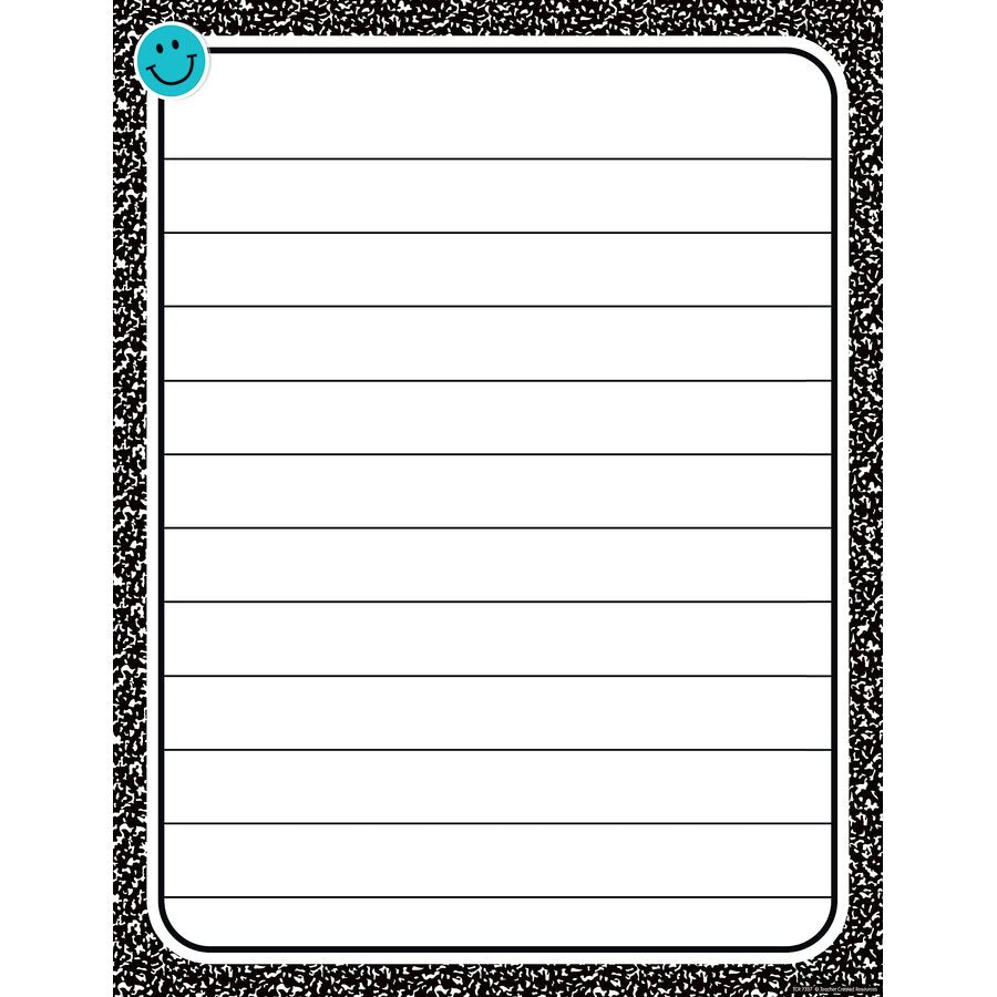 Cool for School Composition Lined Chart-Charts-Tools 4 Teaching-Classroom Decor and More