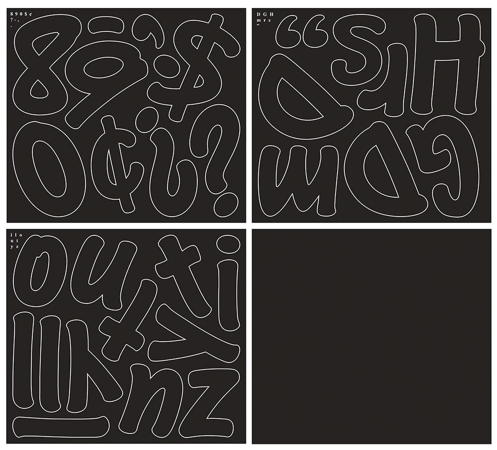 Pacon® Self-Adhesive Letters 4" Black, Cheery Font 154 Characters-Letters-Tools 4 Teaching-Classroom Decor and More