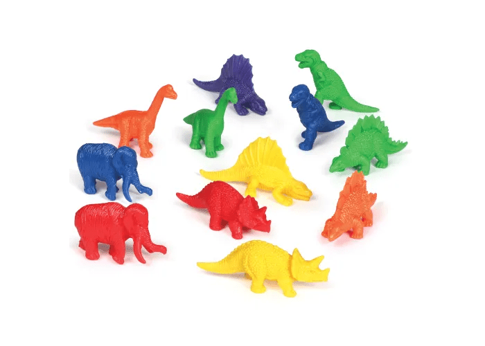 Mini Dino Counters, Set of 108-Numbers, Counting & Sorting-Tools 4 Teaching-Classroom Decor and More