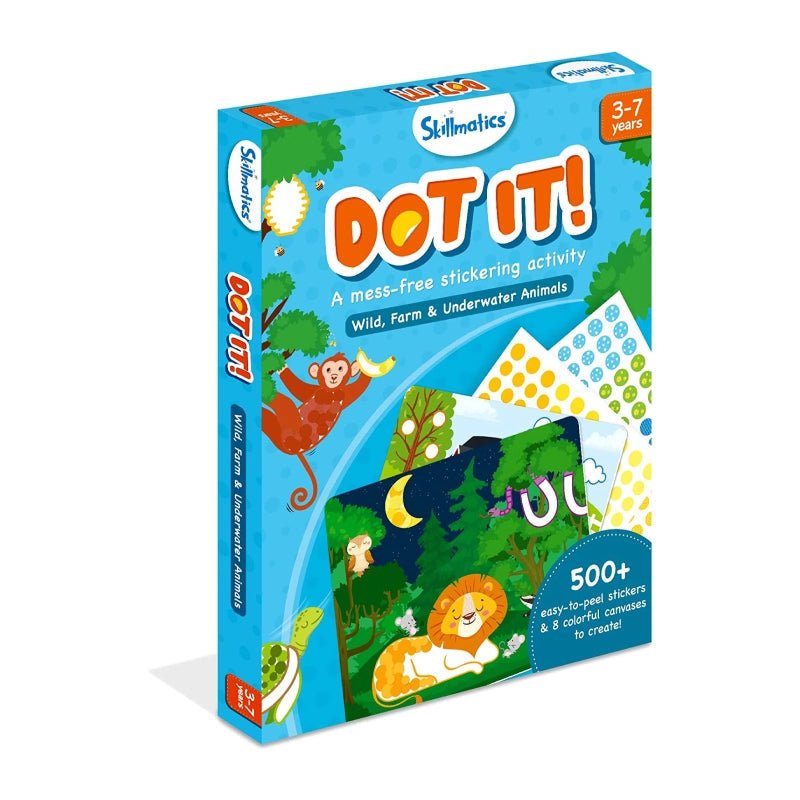 Dot it!: Wild, Farm & Underwater Animal | No mess sticker art (Ages 3-7)-Craft Activity-Tools 4 Teaching-Classroom Decor and More