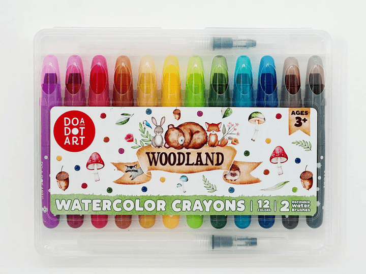 Do-A-Dot Art! Woodland Watercolor Crayons With 2 Refillable Brushes | Set of 12-Craft Activity-Tools 4 Teaching-Classroom Decor and More