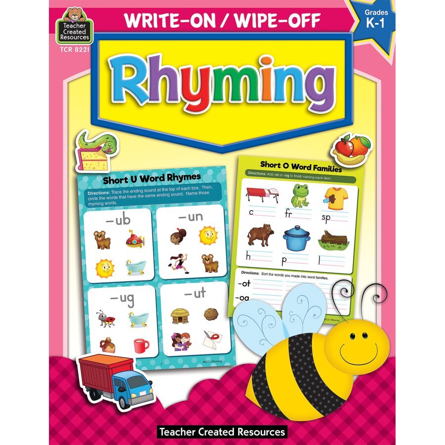 Write-On/Wipe-Off Book: Rhyming-Subjects - Reading - Reading Books-Tools 4 Teaching-Classroom Decor and More