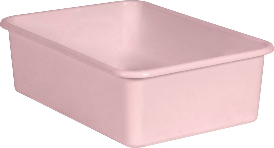 Large Plastic Storage Bin: Blush-Organization-Tools 4 Teaching-Classroom Decor and More