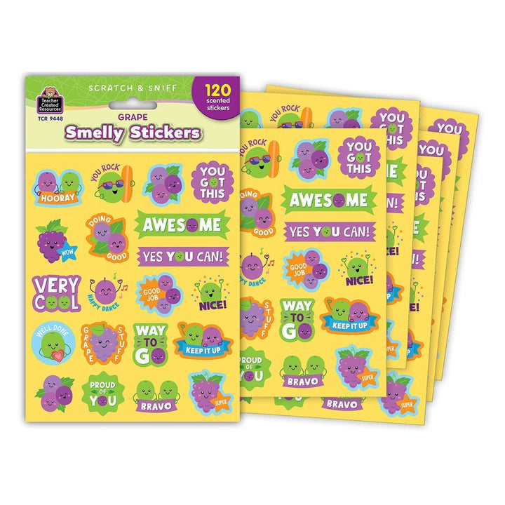 Grape Smelly Stickers-Stickers-Tools 4 Teaching-Classroom Decor and More