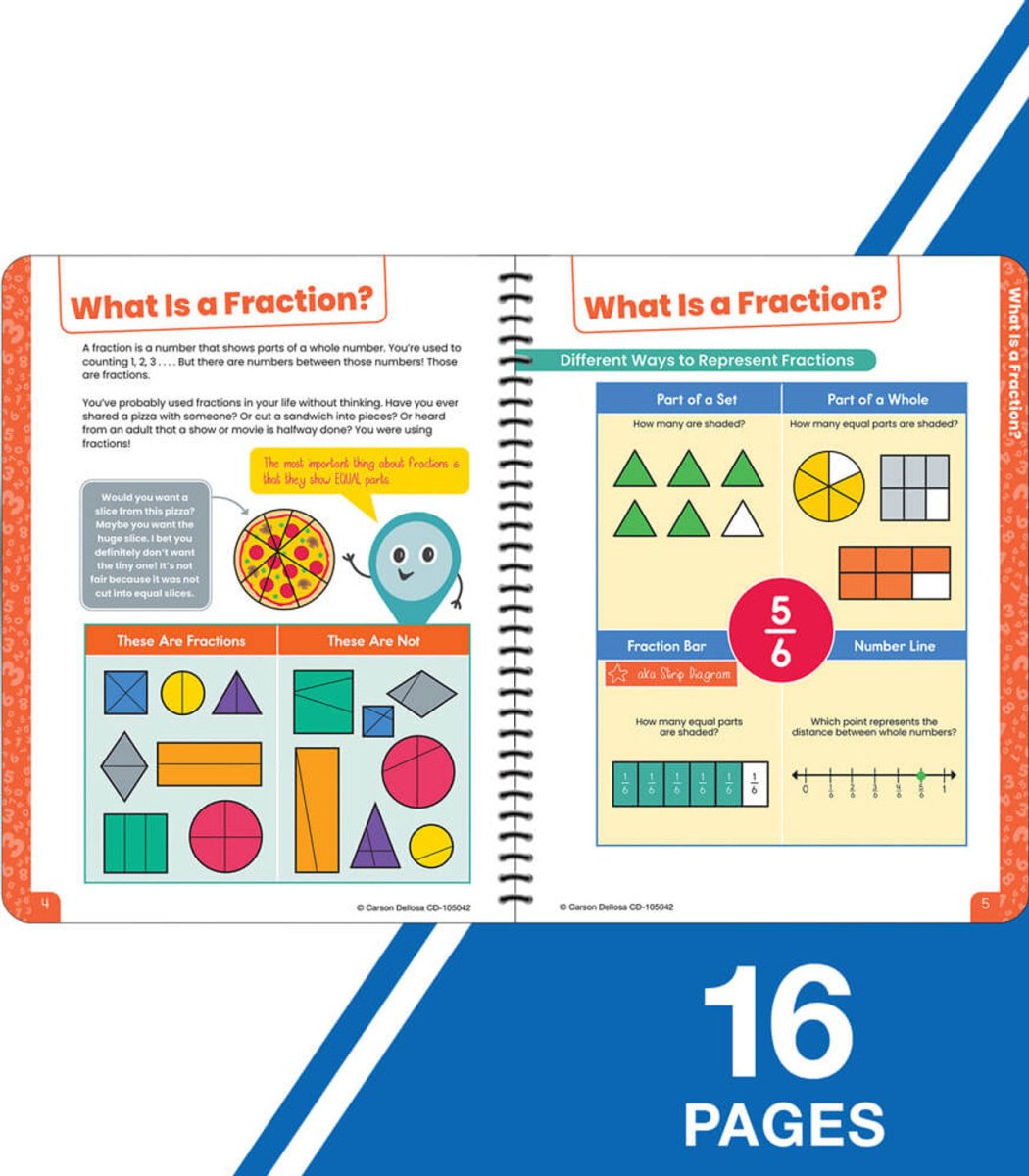Intro to Fractions Resource Book Grade 2-4 Spiral-Math Books-Tools 4 Teaching-Classroom Decor and More