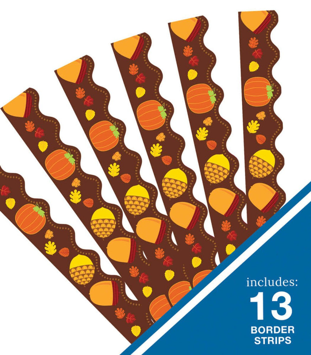 *Acorns & Pumpkins Scalloped Bulletin Board Borders-Tools 4 Teaching-Classroom Decor and More