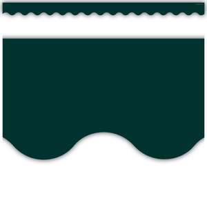 Scalloped Border Trim: Hunter Green-Borders-Tools 4 Teaching-Classroom Decor and More