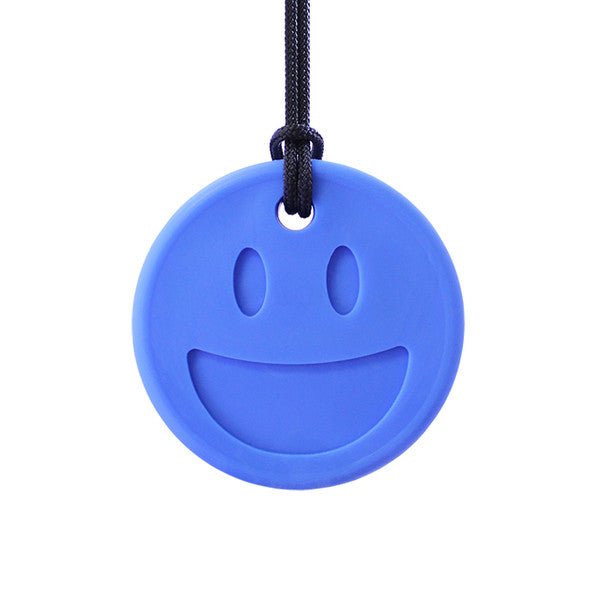 Ark's Smiley Face Chewmoji® Chewelry - Royal Blue, XXT / Very Firm-Sensory-Tools 4 Teaching-Classroom Decor and More