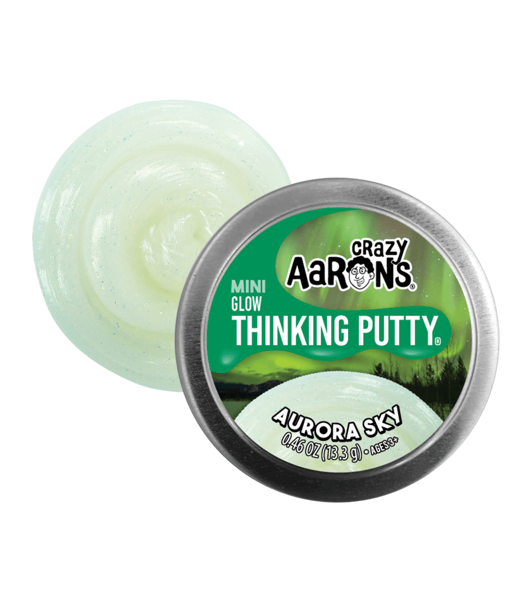 Crazy Aaron's® - Mini Glow Thinking Putty® (Aurora Sky)-Thinking Putty-Tools 4 Teaching-Classroom Decor and More