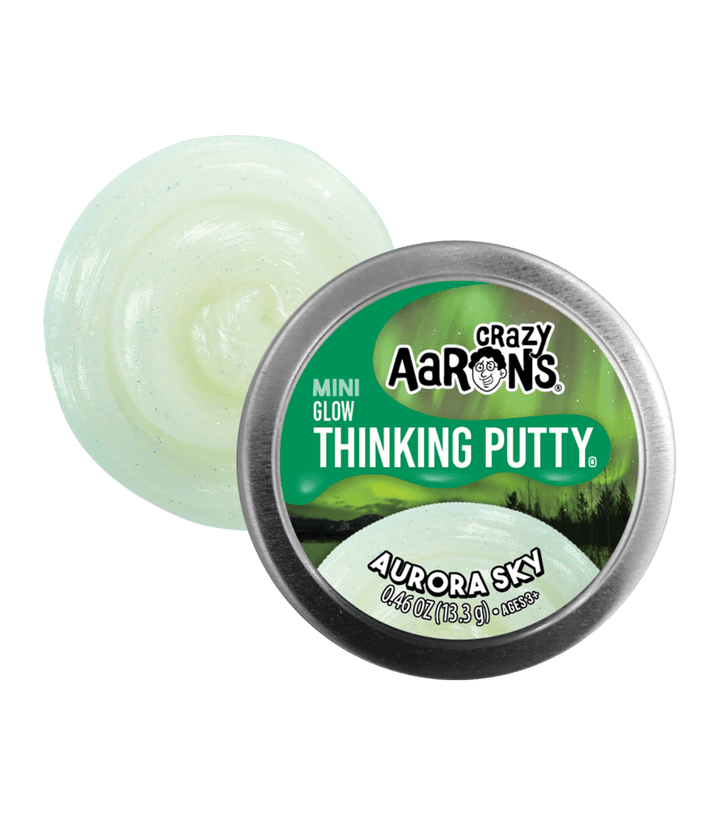 Crazy Aaron's® - Mini Glow Thinking Putty® (Aurora Sky)-Thinking Putty-Tools 4 Teaching-Classroom Decor and More