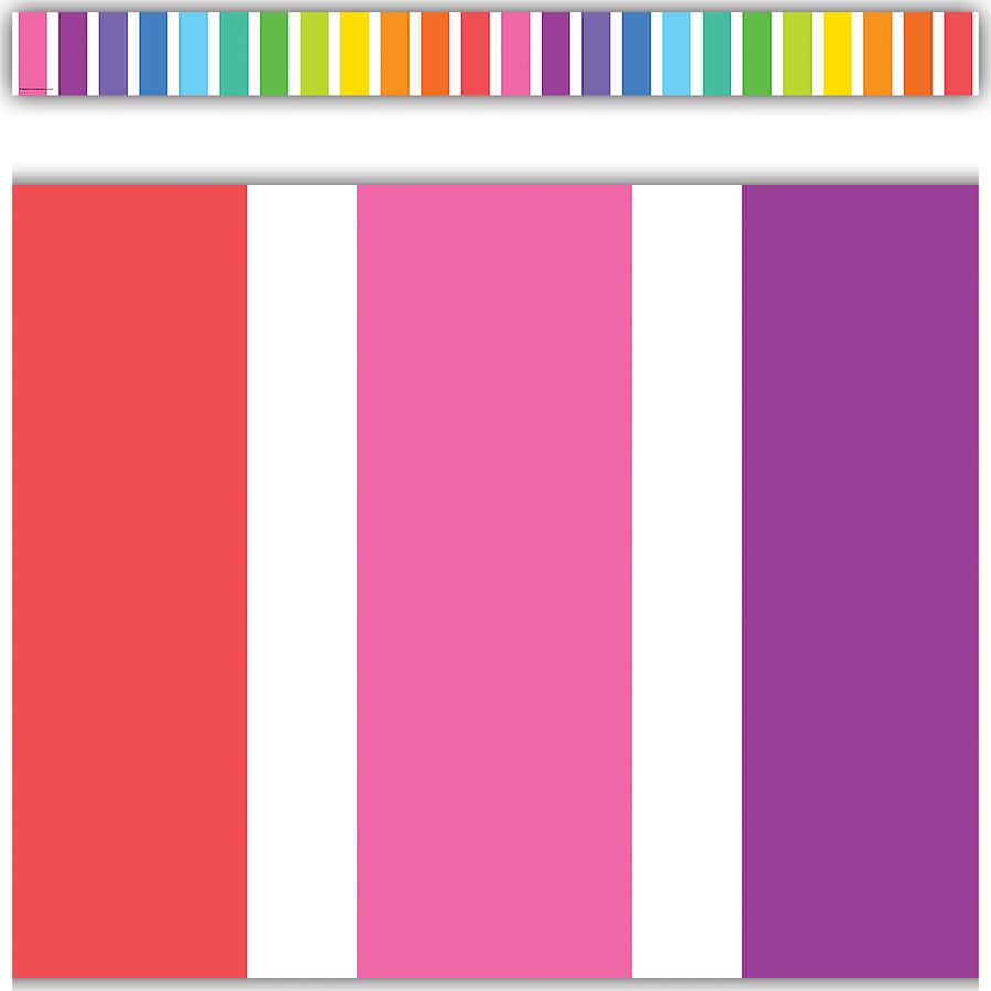 Colorful Stripes Straight Border-Borders-Tools 4 Teaching-Classroom Decor and More