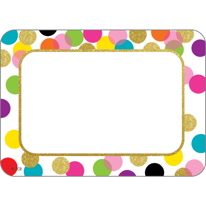 Confetti Name Tags/Labels-Nameplates & Name Tags-Tools 4 Teaching-Classroom Decor and More