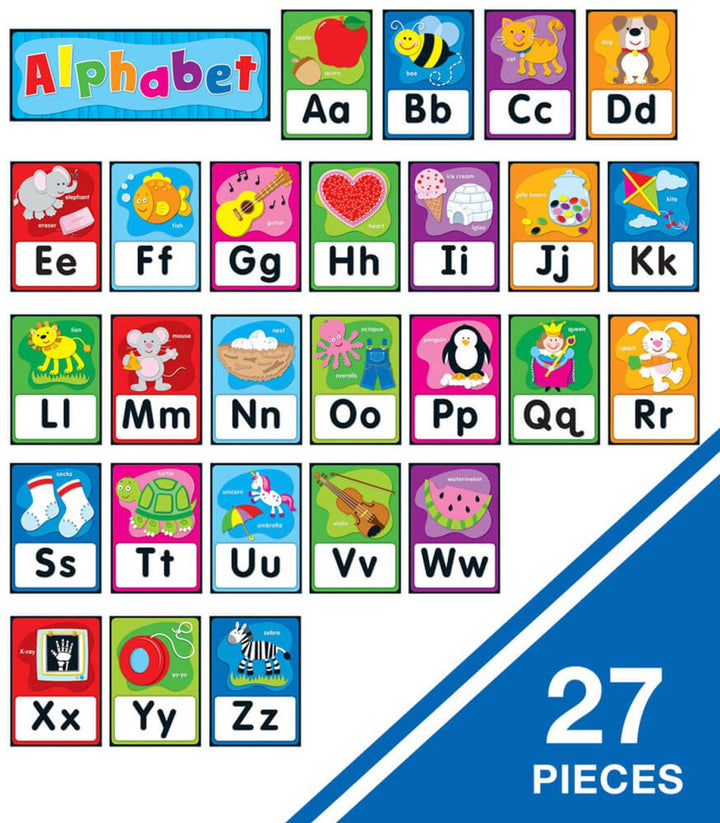 Alphabet Quick Stick Bulletin Board Set, Grade PK-2-Bulletin Board Sets-Tools 4 Teaching-Classroom Decor and More