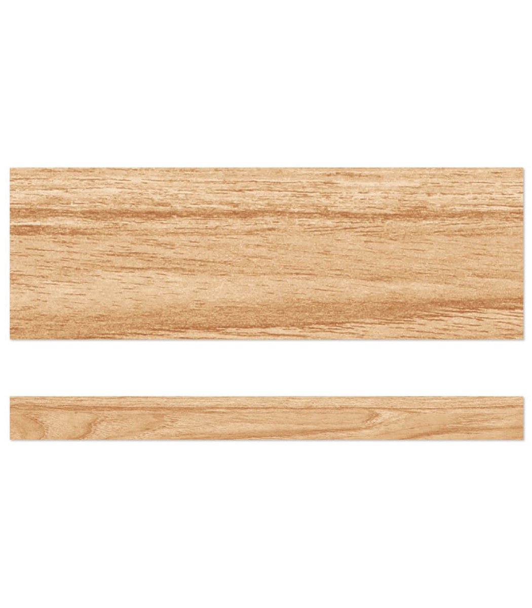 Grow Together Light Wood Grain Straight Bulletin Board Borders - Tools 4 Teaching