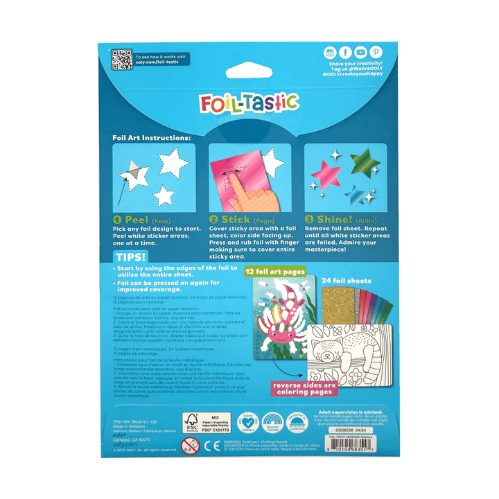Foil-tastic Foil Art & Coloring Set - Awesome Animals-Activity Pads-Tools 4 Teaching-Classroom Decor and More