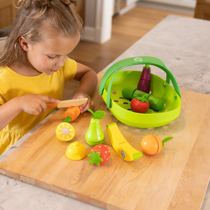 Pretendables Fruit & Veggie Basket-Play Food-Tools 4 Teaching-Classroom Decor and More