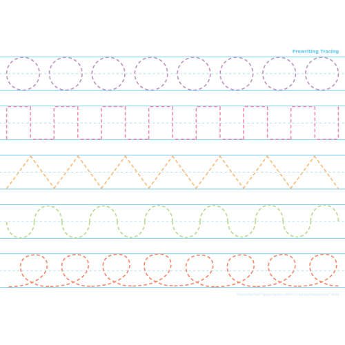 Pre-Writing Tracing Postermat-Dry Erase-Tools 4 Teaching-Classroom Decor and More