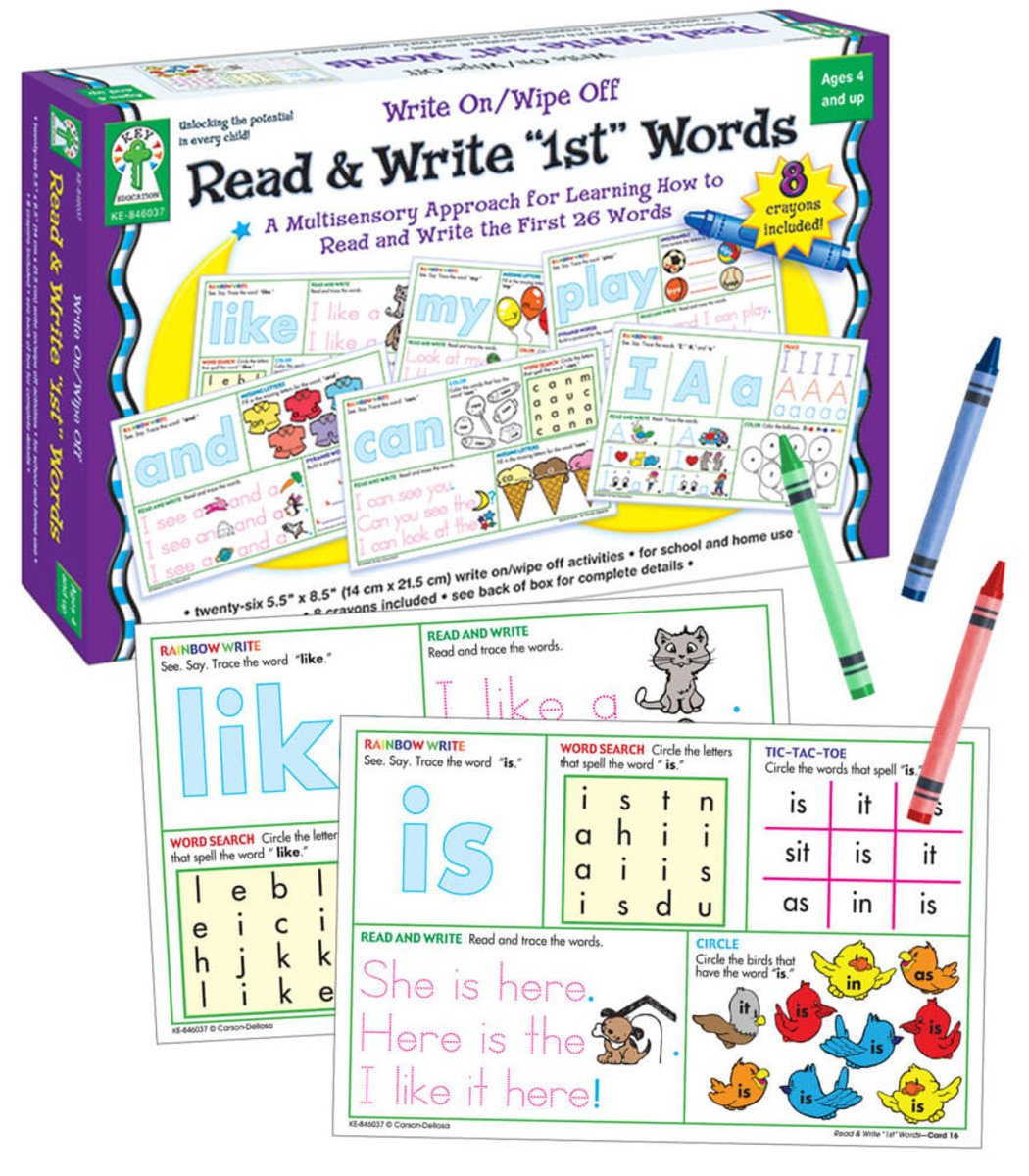 Read & Write First Words Manipulative Grade PK-1-Dry Erase-Tools 4 Teaching-Classroom Decor and More