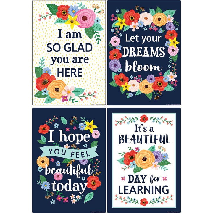 Wildflowers Positive Sayings Small Poster Pack-Posters-Tools 4 Teaching-Classroom Decor and More