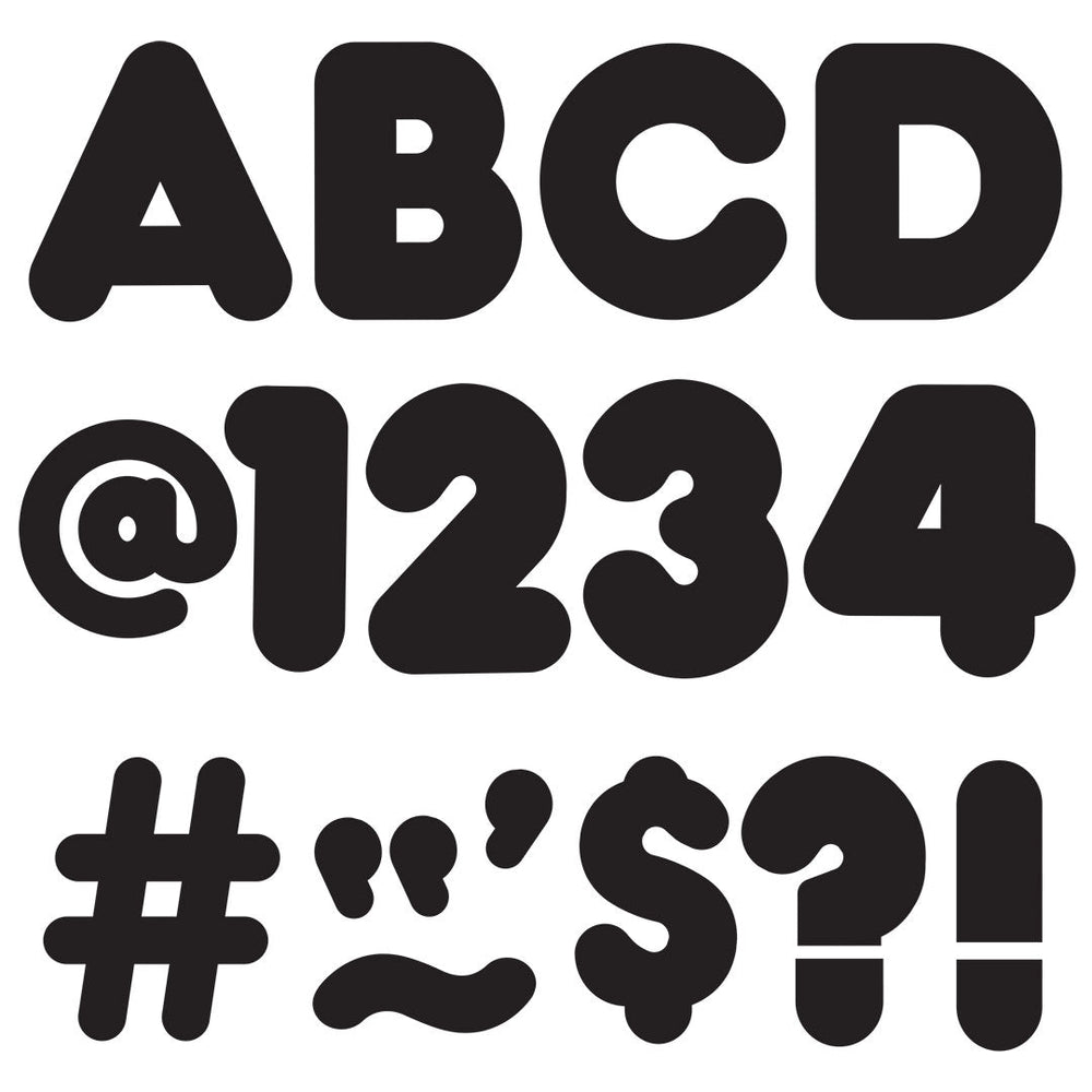 *Black 4-Inch Casual Uppercase Ready Letters®-Letters-Tools 4 Teaching-Classroom Decor and More