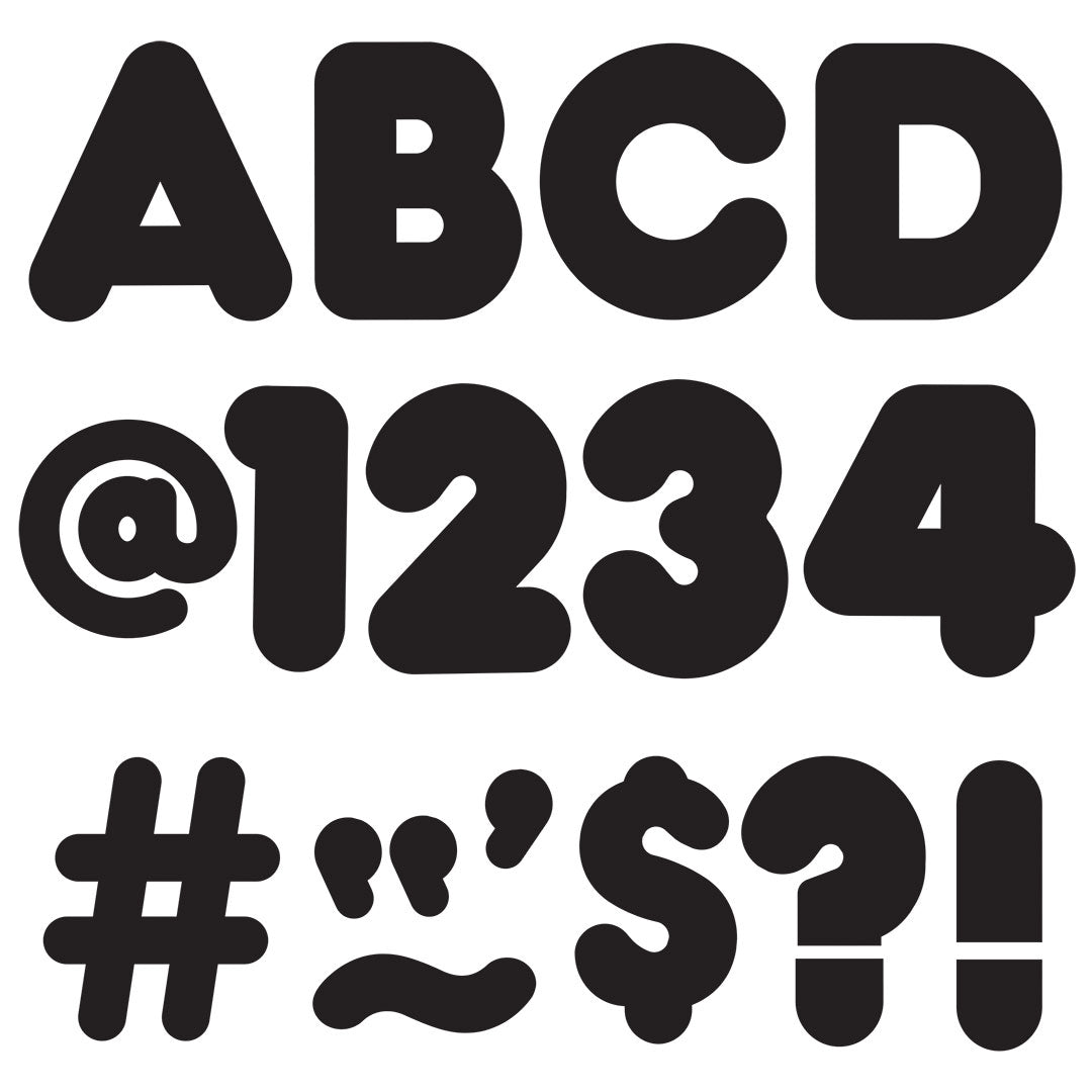 *Black 4-Inch Casual Uppercase Ready Letters®-Letters-Tools 4 Teaching-Classroom Decor and More