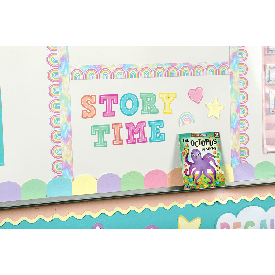 Pastel Pop Rainbows Magnetic Border-Magnetic-Tools 4 Teaching-Classroom Decor and More