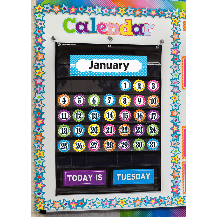 Polka Dot Flowers Calendar Days-Calendars-Tools 4 Teaching-Classroom Decor and More