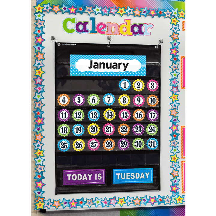 Polka Dot Flowers Calendar Days-Calendars-Tools 4 Teaching-Classroom Decor and More