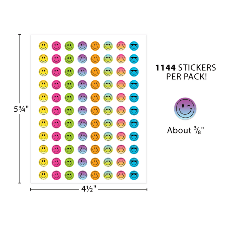 Brights 4Ever Smiley Faces Mini Stickers Valu-Pak-Stickers-Tools 4 Teaching-Classroom Decor and More