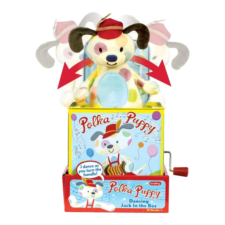 Polka Puppy Jack in the Box-Toys-Tools 4 Teaching-Classroom Decor and More