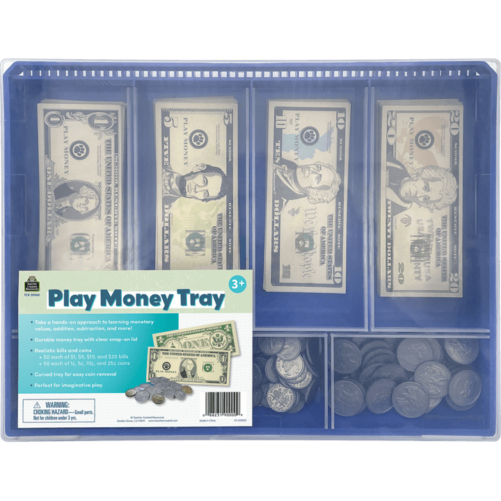 Play Money Tray-Time & Money-Tools 4 Teaching-Classroom Decor and More