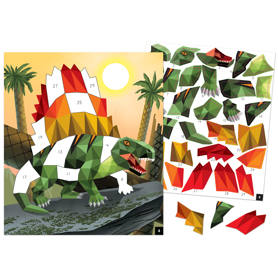 Dinosaurs and Prehistoric Animals Modern Mosaics Stick to the Numbers-Activity Pads-Tools 4 Teaching-Classroom Decor and More