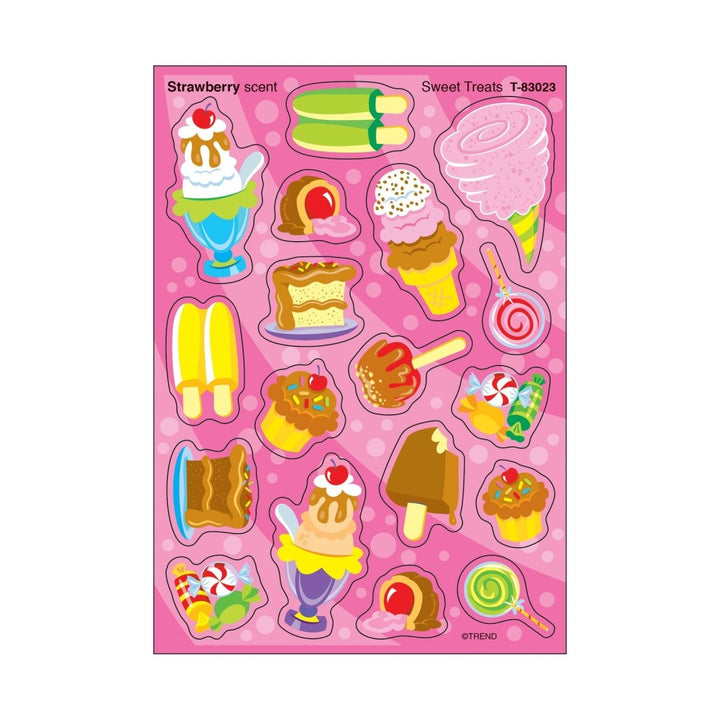 Sweet Treats, Strawberry scent Scratch 'n Sniff Stinky Stickers® – Mixed Shapes-Stickers-Tools 4 Teaching-Classroom Decor and More
