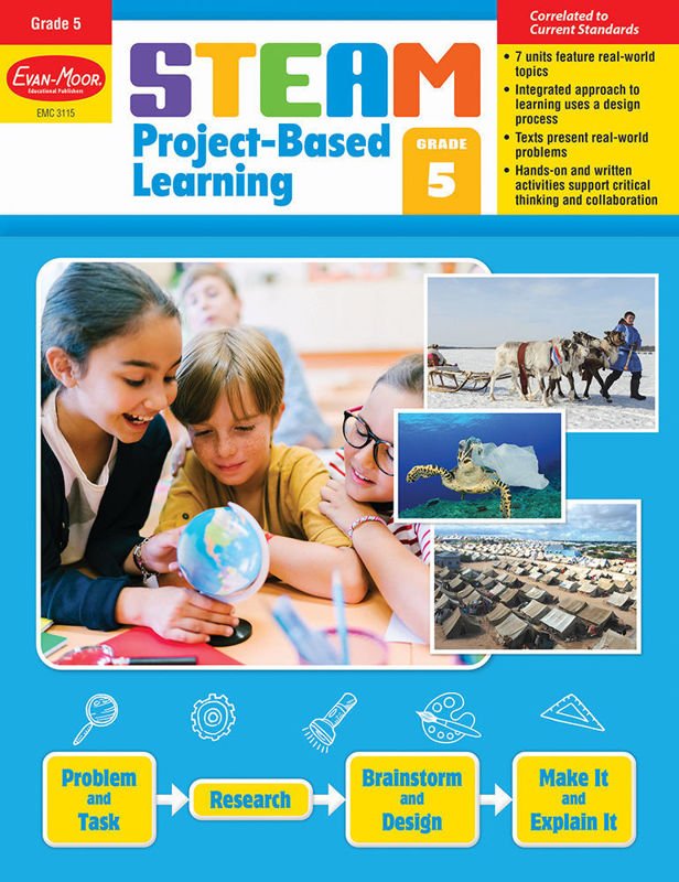 *STEAM Project-Based Learning, Grade 5 - Teacher's Resource, Print-Science & STEM-Tools 4 Teaching-Classroom Decor and More