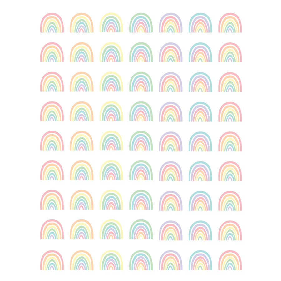 Pastel Pop Rainbows Mini Stickers-Stickers-Tools 4 Teaching-Classroom Decor and More