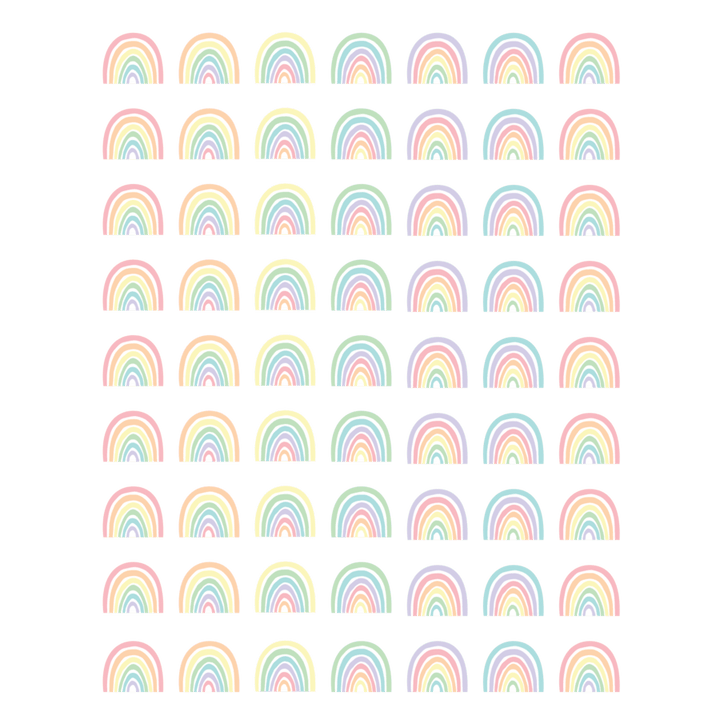 Pastel Pop Rainbows Mini Stickers-Stickers-Tools 4 Teaching-Classroom Decor and More