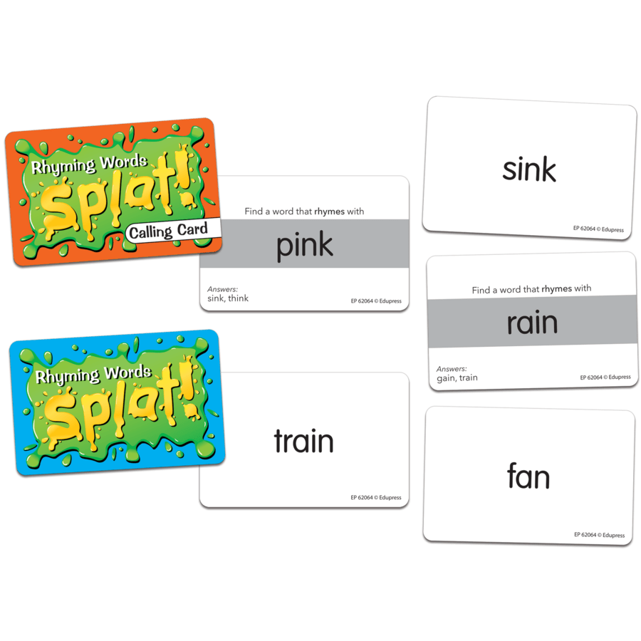 Rhyming words Splat Game-Subjects - Reading - Reading Manipulatives-Tools 4 Teaching-Classroom Decor and More