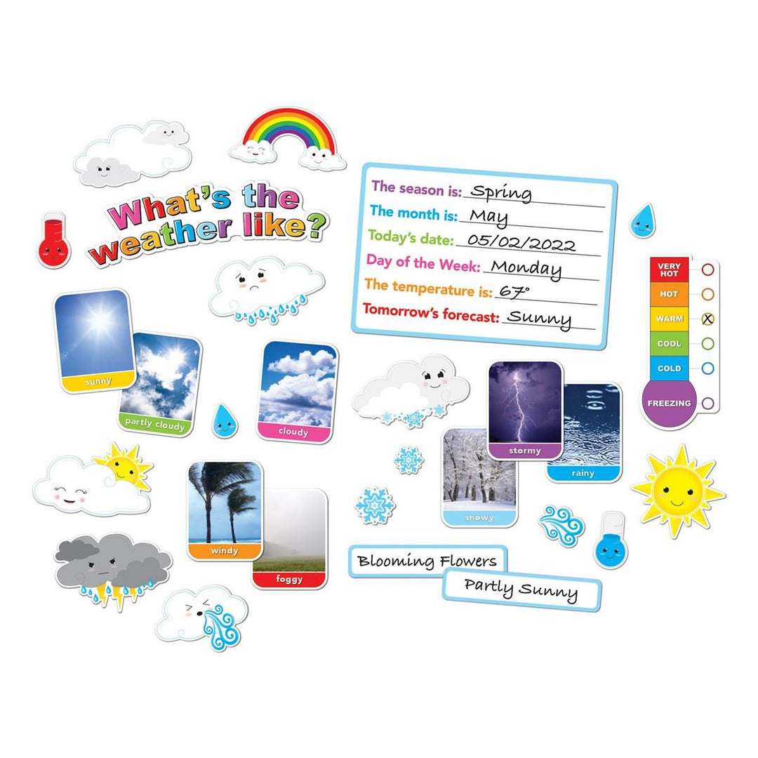 Smart Poly Mini Bulletin Board Set, Weather-Classroom Essentials-Tools 4 Teaching-Classroom Decor and More