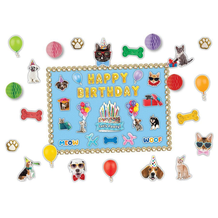 Cats and Dogs Happy Birthday Create and Decorate Quick Kit-Craft Activity-Tools 4 Teaching-Classroom Decor and More