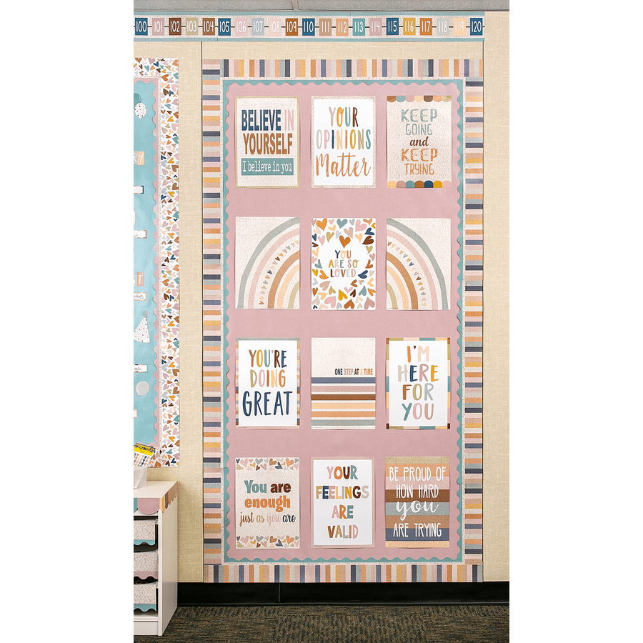 Everyone is Welcome Stripes Straight Border Trim-Borders-Tools 4 Teaching-Classroom Decor and More