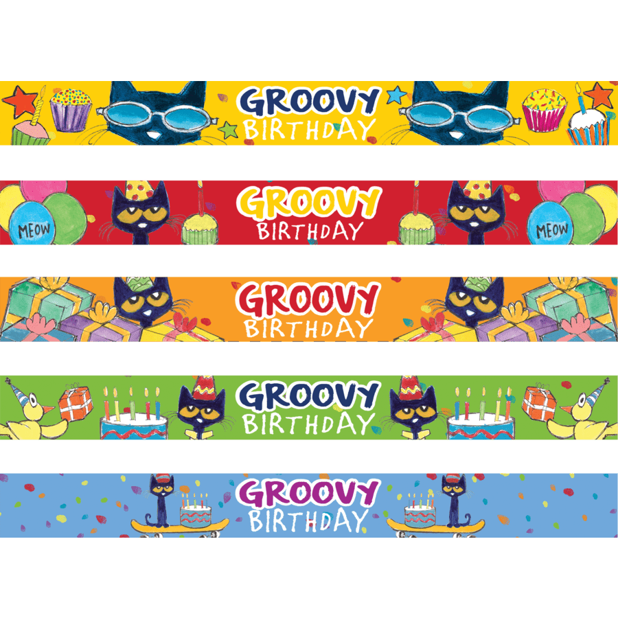 Pete the Cat Groovy Birthday Slap Bracelets-Birthday-Tools 4 Teaching-Classroom Decor and More
