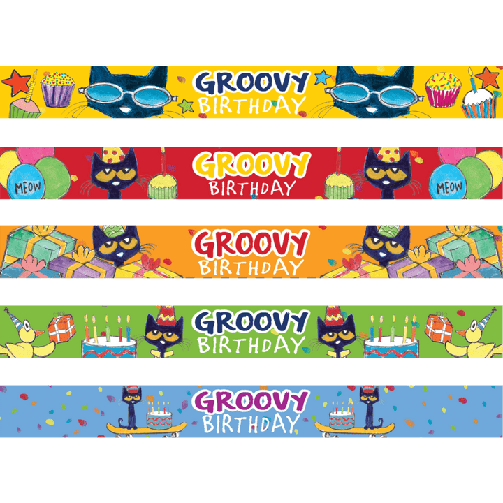 Pete the Cat Groovy Birthday Slap Bracelets-Birthday-Tools 4 Teaching-Classroom Decor and More