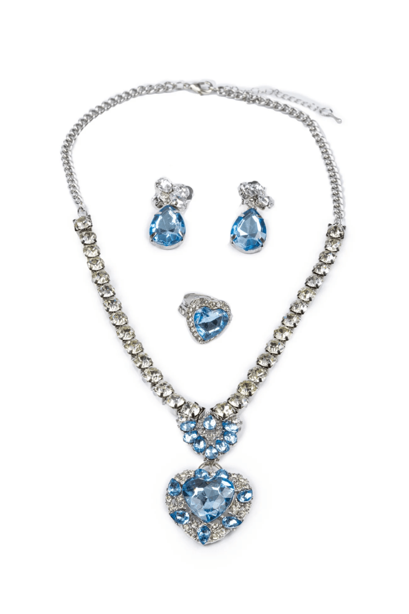 The Marilyn, Blue/Silver 4 Piece Set-Dress Up & Jewelry-Tools 4 Teaching-Classroom Decor and More